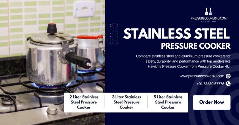 Stainless Steel Pressure Cooker – Durable, Safe & Efficient Cooking