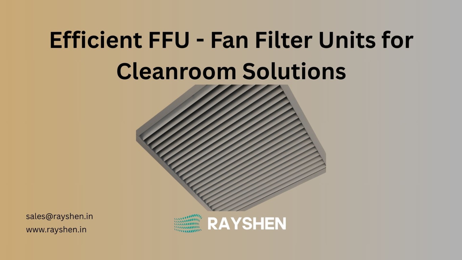 Fan Filter Unit for Cleanroom – High Efficiency FFU System
