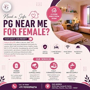 Women PG Near Me in South Delhi | Sukoon Girls PG