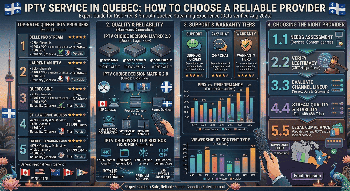 IPTV Service in Quebec: How to Choose a Reliable Provider