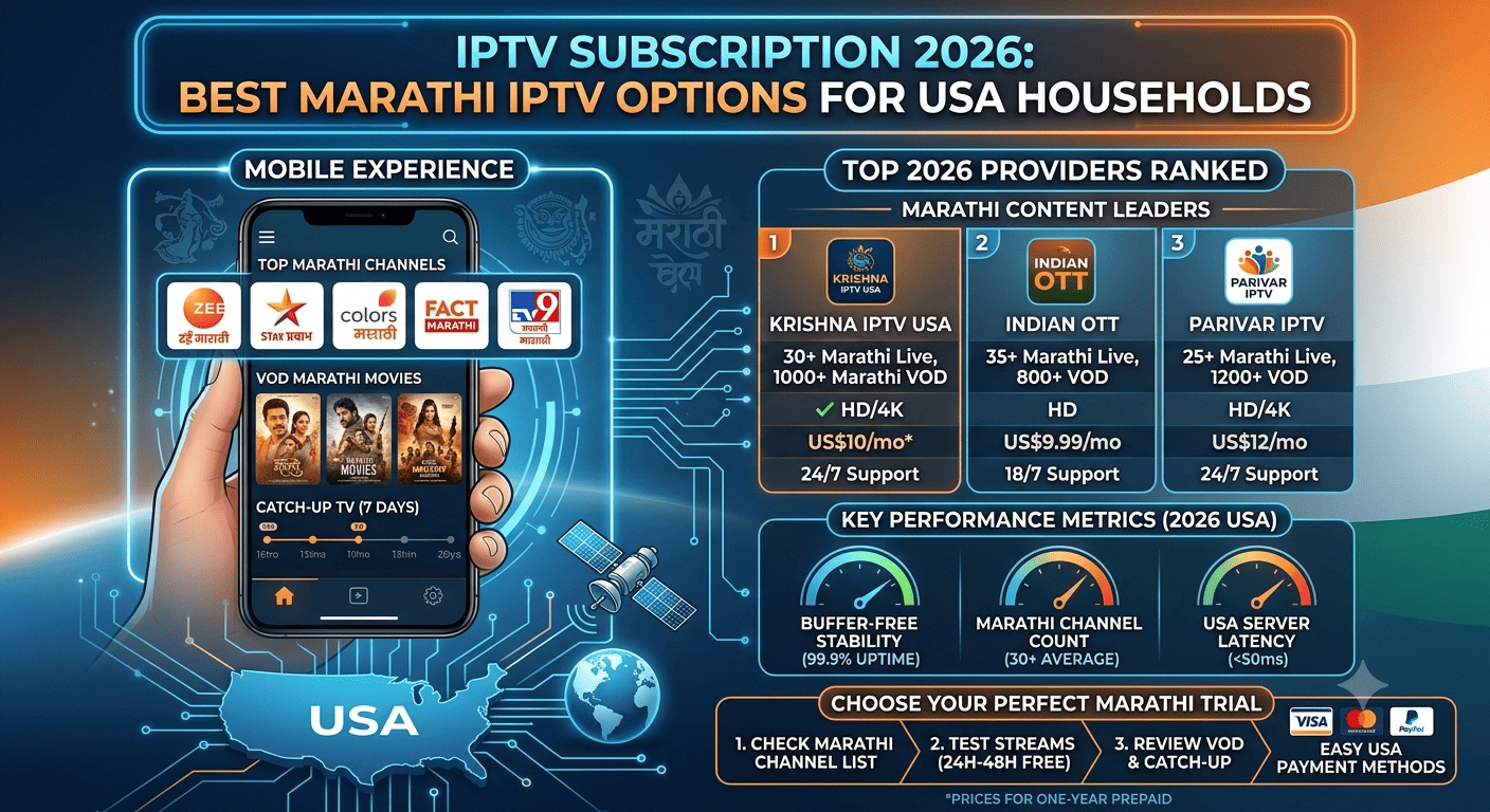IPTV Subscription 2026: Best Marathi IPTV Options for USA Households