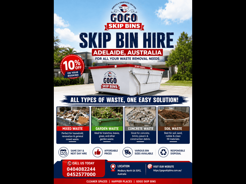 Book a Green Waste Skip Bin | GoGo Skip Bins