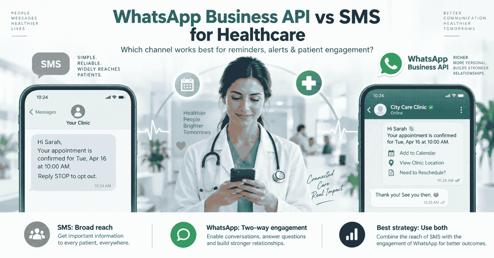 SMS vs WhatsApp API for Appointment Reminders and Patient Alerts