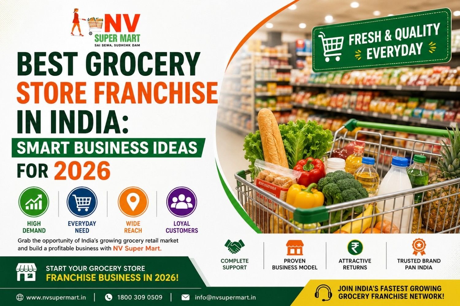 NV Supermart – Best Grocery Franchise in India
