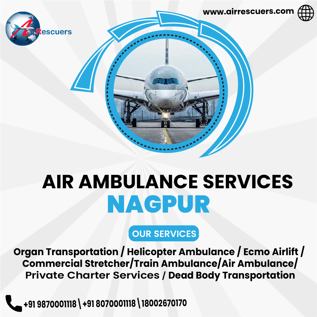 Safe Air Ambulance from Nagpur to Delhi