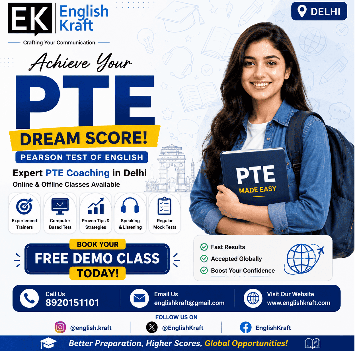 PTE Coaching in Delhi – Flexible Batches Available