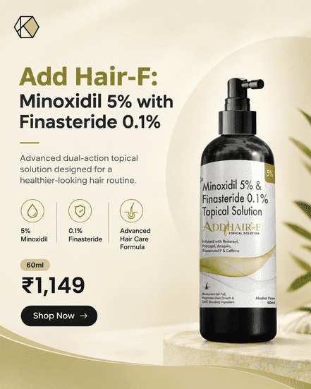 AddHair-F Minoxidil 5% Hair Growth Serum for Thicker & Fuller Hair