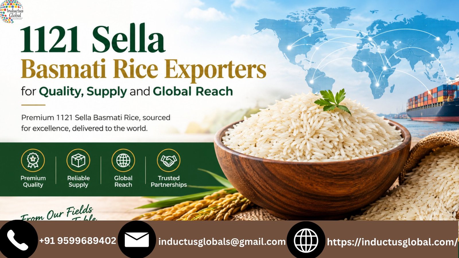 1121 Sella Basmati Rice Exporters for Quality, Supply and Global Reach