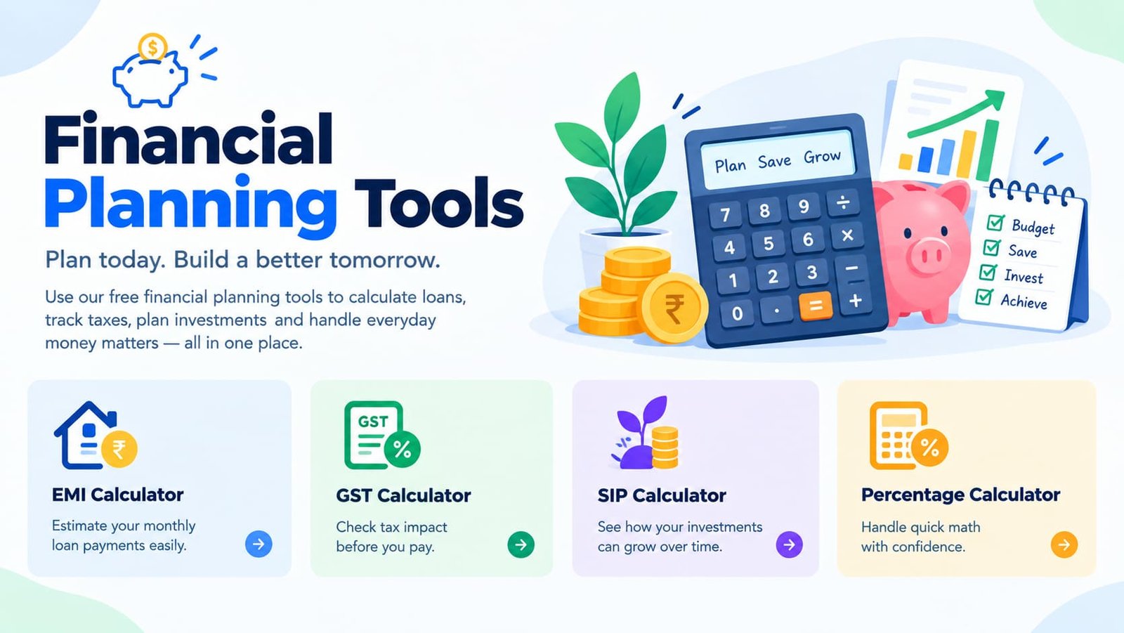 Plan smarter daily using free financial planning tools
