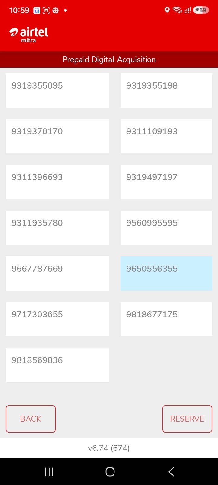 Airtel prepaid choice number available