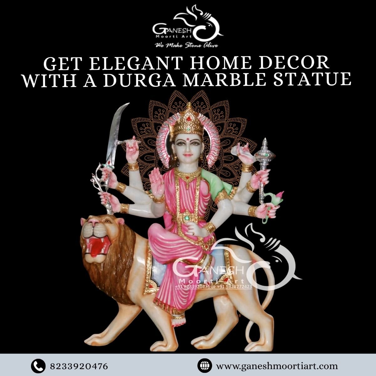 Get Elegant Home Décor with a Durga Marble Statue