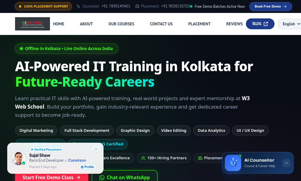 AI-Powered IT Training in Kolkata - W3 Web School