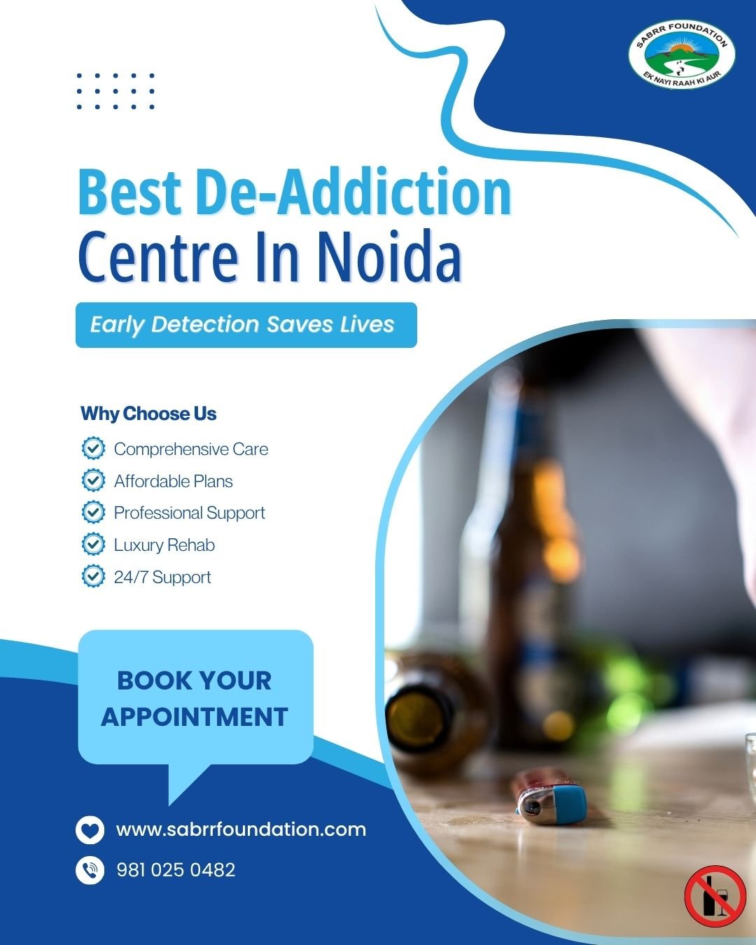Leading De-addiction Centre in Noida - Sabrr Foundation