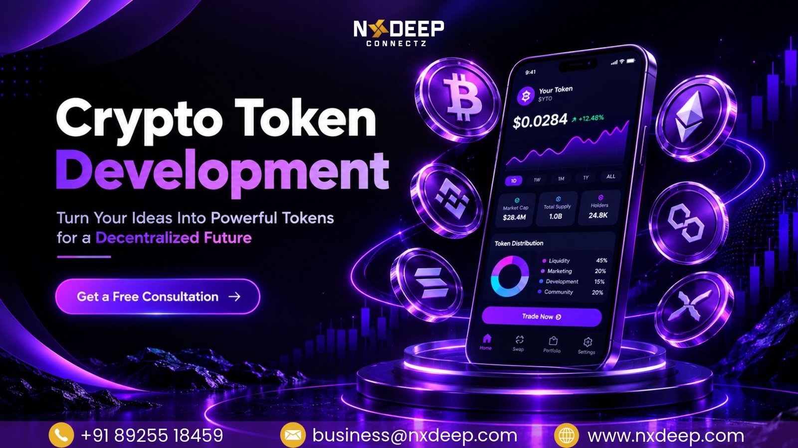 Crypto Token Development Company | NxDeep Connectz