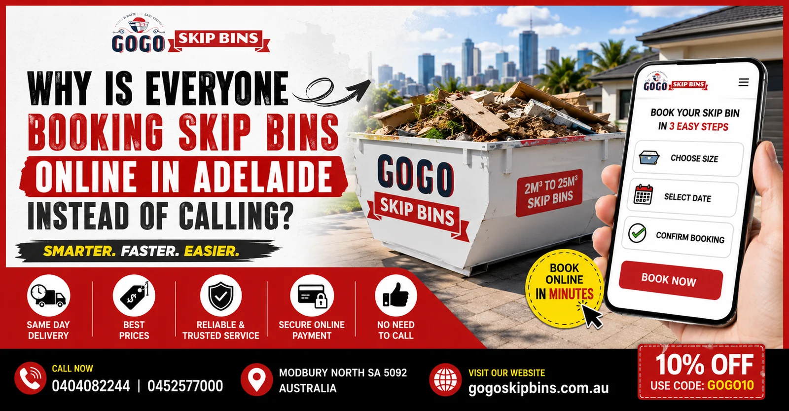Why Is Everyone Booking Skip Bins Online in Adelaide Instead of Calling?