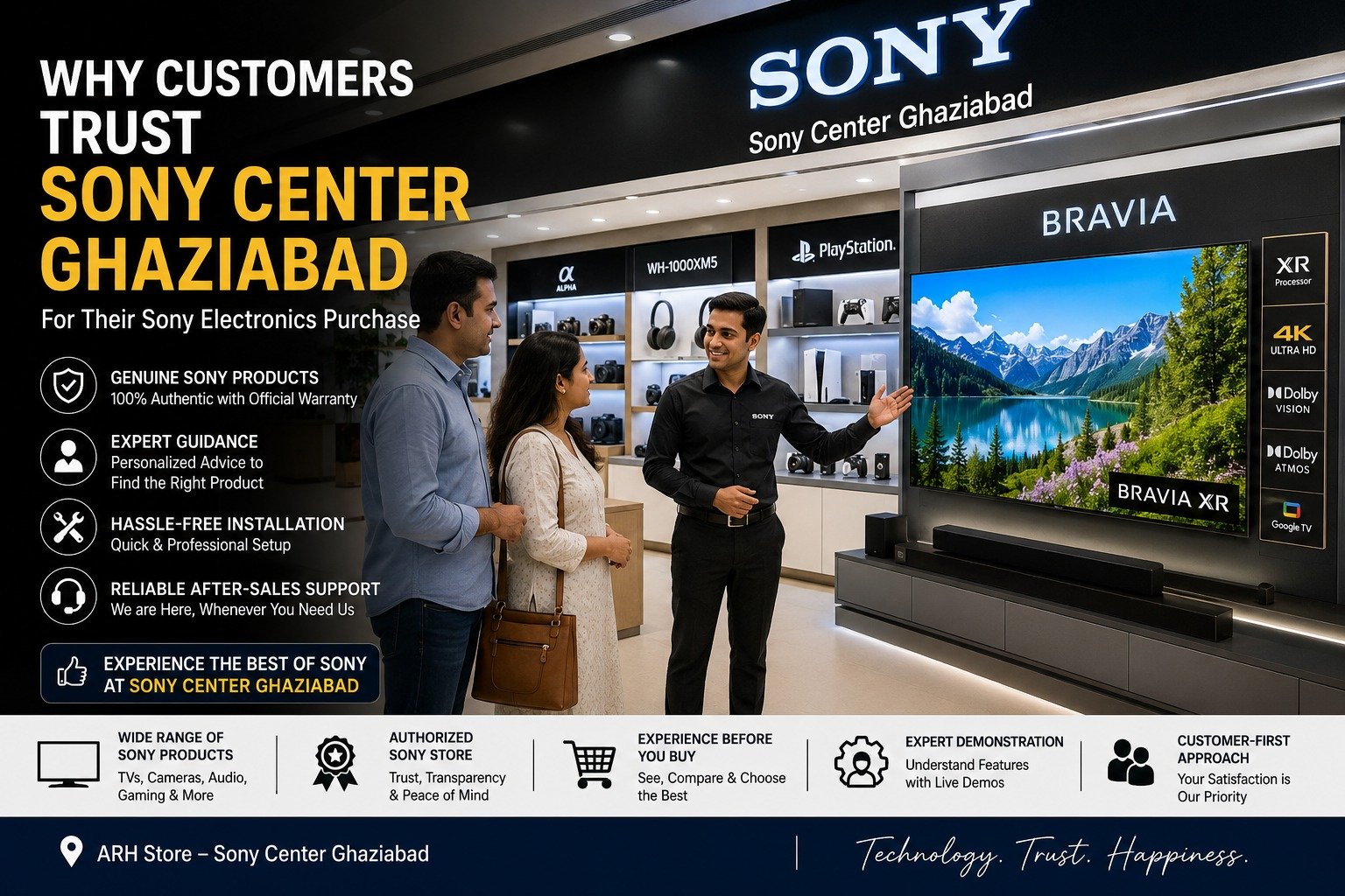 Why Customers Trust Sony Center Ghaziabad for Their Sony Electronics Purchase