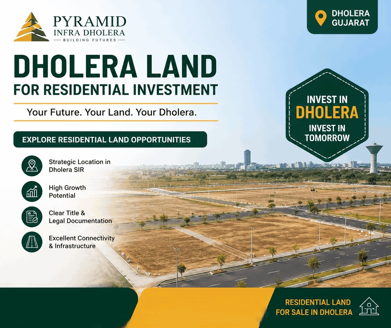 Residential Land for Sale in Dholera – Pyramid Infra Dholera