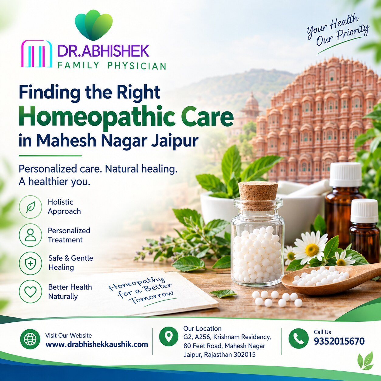Dr Abhishek Kaushik Jaipur – Trusted Homeopathy Care in Mahesh Nagar