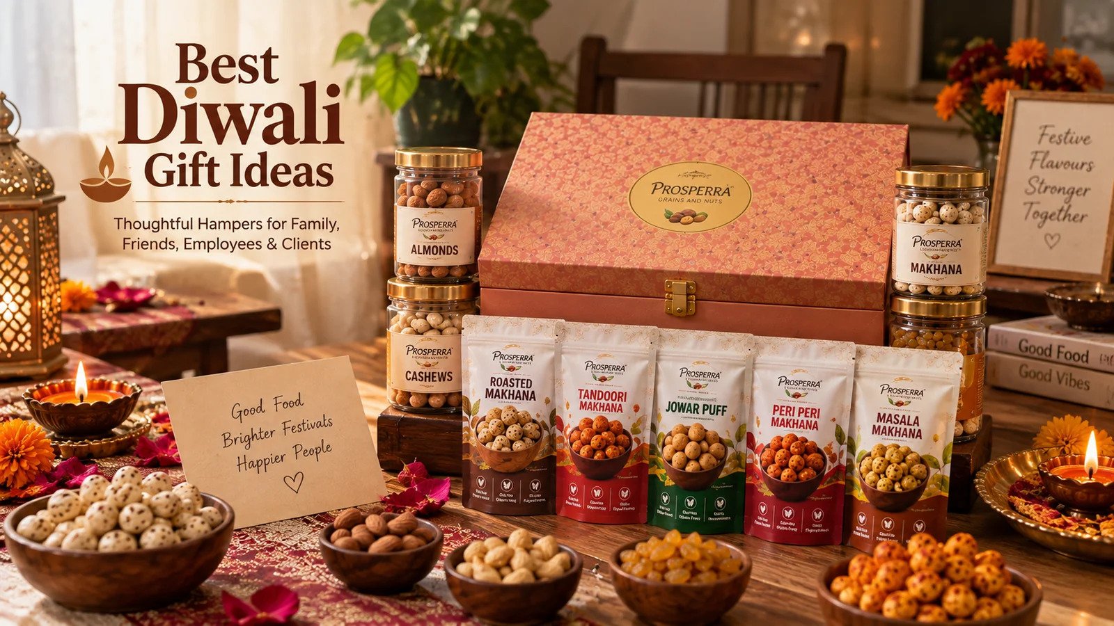 Diwali Gift Hampers: Dry Fruits, Nuts & Makhana | Prosperra