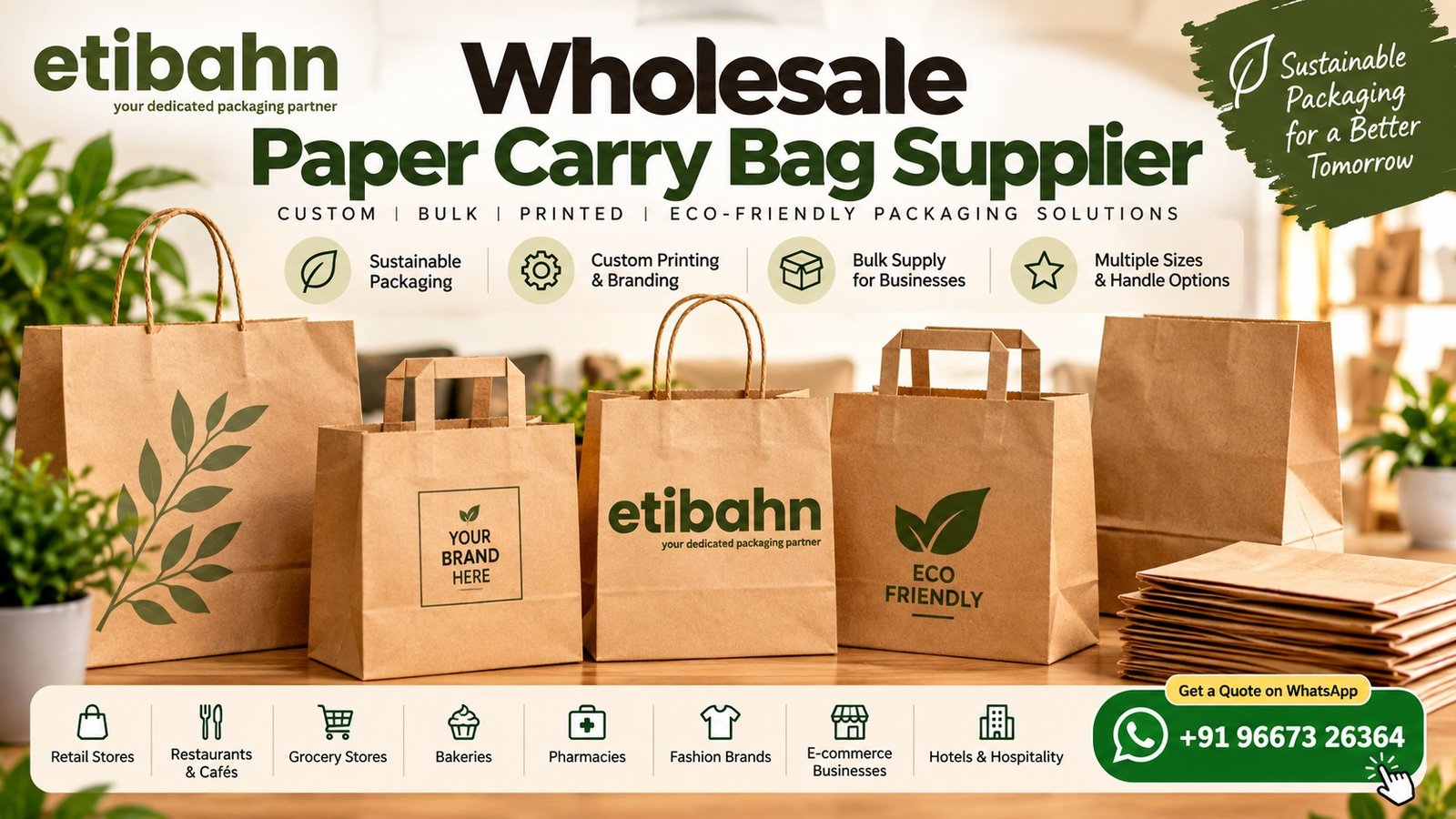 Wholesale Paper Carry Bag Supplier: Reliable & Sustainable Packaging for Growing Businesses
