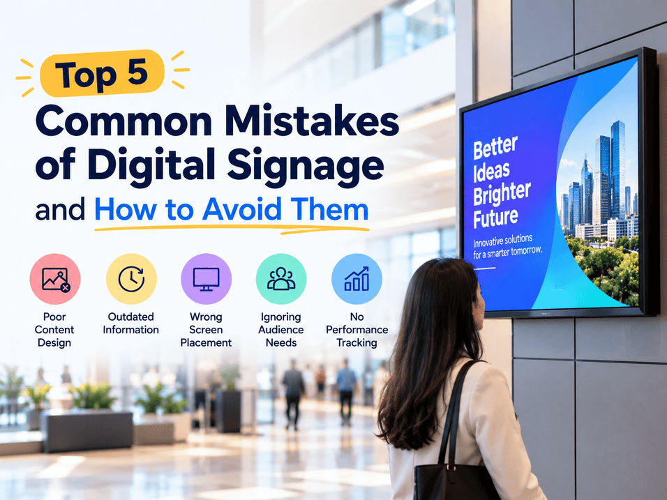 Top Five Digital Signage Mistakes That Can Hurt Your Business