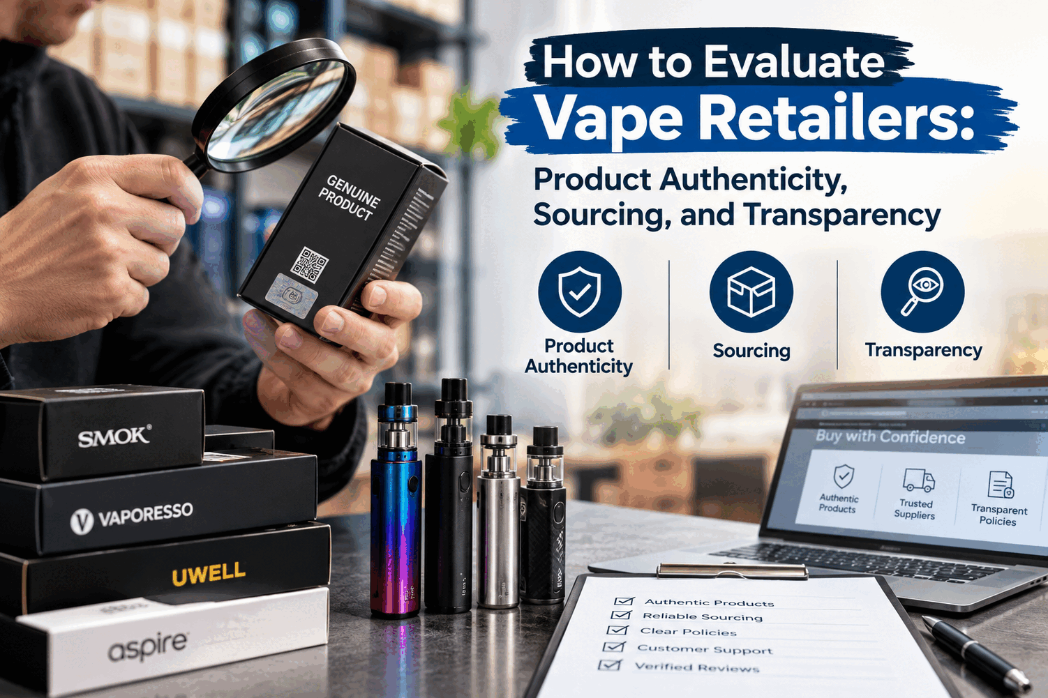 How to Evaluate Vape Retailers: Product Authenticity, Sourcing, and Transparency