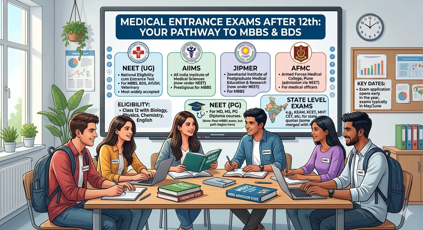 Best Medical Entrance Exams After 12th for a Career in Healthcare