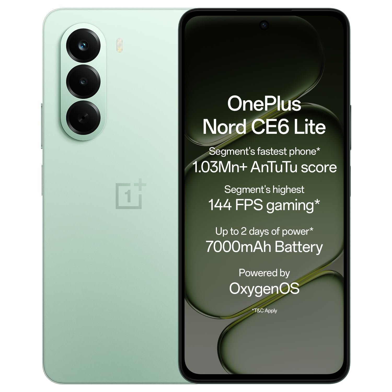 OnePlus Nord CE6 Lite | 8GB+256GB | Vivid Mint | Segment's Fastest Dimensity 7400 Apex Processor
